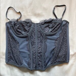 Elegant blue Lace Bustier